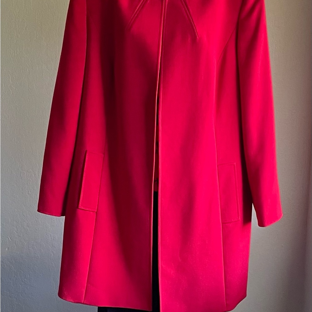 Tahari Topper Coat Women’s Red 16W - Picture 3 of 16